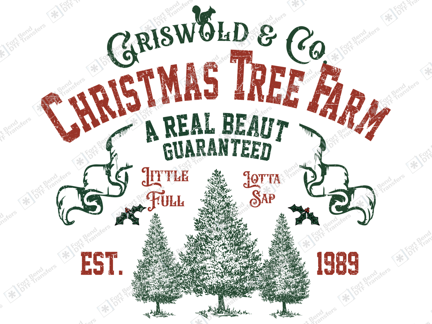 Griswold Christmas Tree Farm With Texture